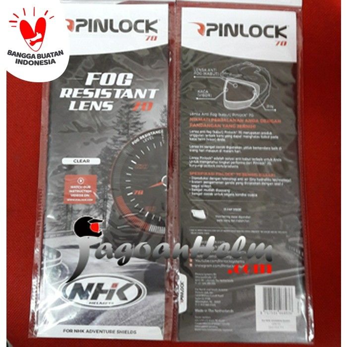 Pinlock 70 Anti FOG Anti Embun dari NHK untuk helm Half Face Lazada