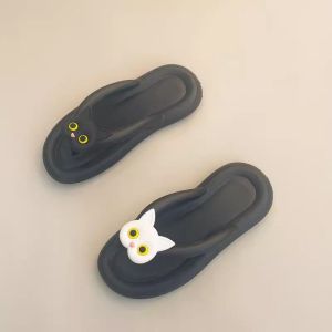 [Free Shipping] Womens Summer New Cartoon Flat Non-Slip Beach Sandals Thick-Soled Summer Flip-Flops for Outdoor Wear