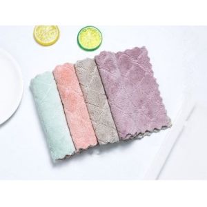 SP Microfiber double-sided absorbent rag kitchen dish cloth Thicken Kitchen Scouring Pad
