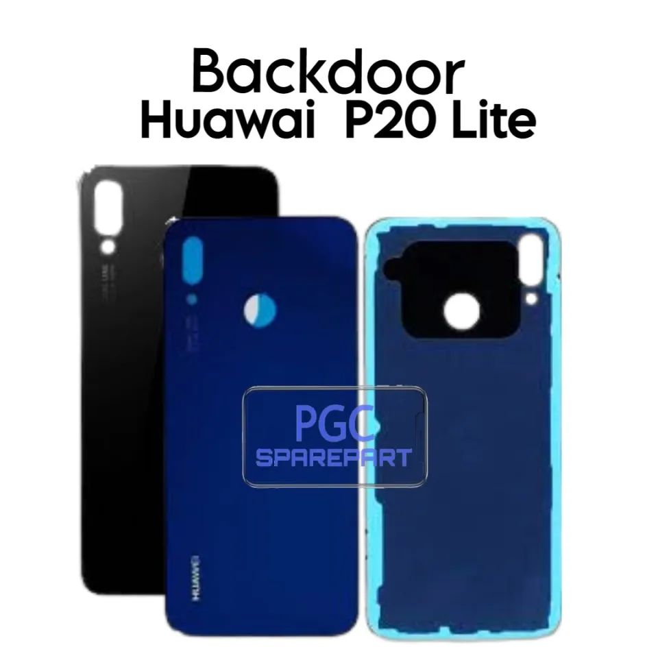 Akkuabdeckung doppelseitiges Klebeband Objektiv, kompatibel mit Huawei P20 Lite ANE-LX1 / ANE-L21 / LX2 Glas Rückseite Cover Rückseite komplett selbstklebend Linse Kamera