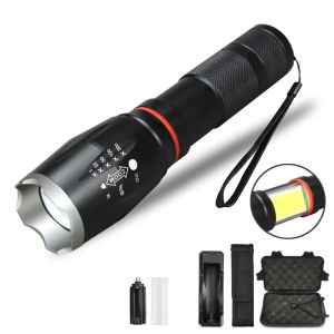 TaffLED Paket Senter LED Torch Cree XM-L T6 8000 Lumens + Charger + Box - E17