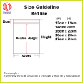 100pieces - Plastic Zipper Bag / Zip Lock Bag / Zip Bag / Transparent Packaging Plastic Bag with Sealable Zipper Zip Lock / RED LINE( many SIZES AVAIALBLE ). 