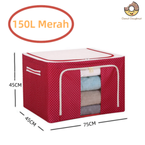 Storage Box Large box penyimpanan serbaguna tempat penyimpanan baju kotak penyimpanan mainan Double Zipper tahan air dan tahan lembab box