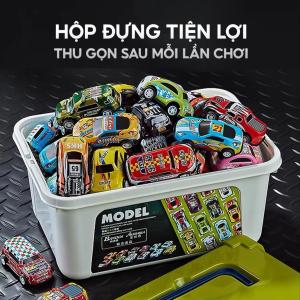 Thùng 30 - 40 Xe Ô Tô Đồ Chơi ( Tặng 2 xe ô tô địa hình cỡ lớn ) Hợp Kim Kèm Hộp Đựng Hàng Loại 1 Đồ Chơi Ô Tô Cho Bé