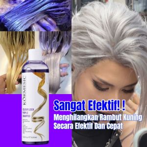 【Cod】Hair Color Shampoo With Anti-Brass 300ml Hair Dye Permanent Pure Brass Toning For Bleached And Colored Hair- Menghilangkan Rambut Kuning Secara Efektif Dan Cepat Shampoo Rambut Rontok - Shampoo Pelurus Rambu