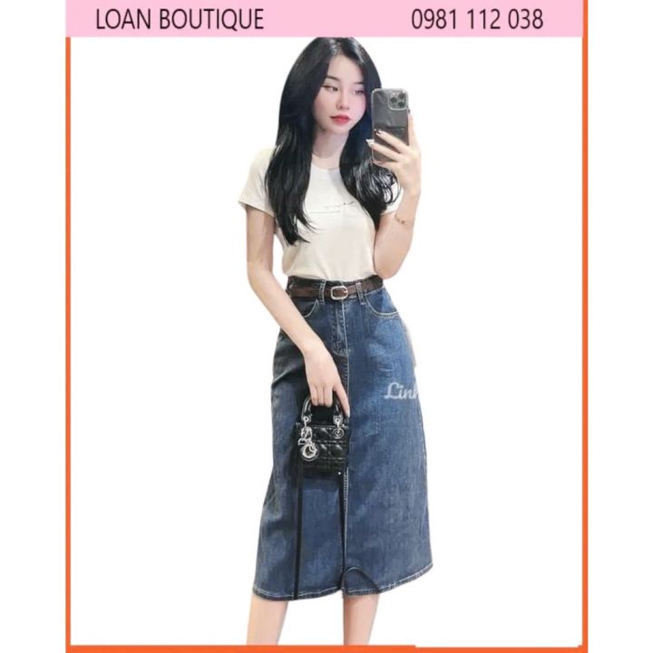 Chân váy jean ngắn CHERRY dáng chữ A có đai eo cao phong cách Hàn Quốc, Chân  váy bò ngắn cạp cao tôn dáng T081 | Shopee Việt Nam