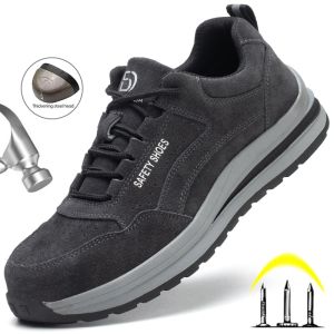 Steel Toe Work Safety Shoes Men Women Work Sneakers Lightweight Puncture-Proof Safety Boots Steel Toe Construction Shoes Male