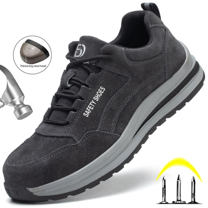 Lightweight Work Sneakers Men Safety Shoes Male Construction Steel