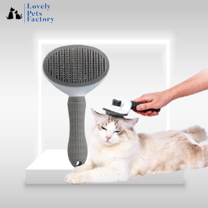 Pet Grooming Brush Comb Grooming Hair Remove Auto Clean Cat Brush Dog Brush Sikat Kuching Fesyen