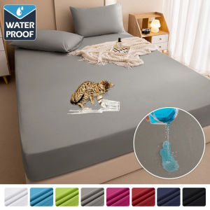 Waterproof Bed Cover Fitted Bed Sheets With Elastic Band Anti-slip Adjustable Mattress Protector Double Fitted Sheet 160/180x2002026