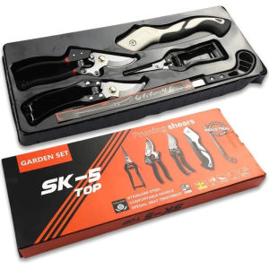 5PCS Gardening Pruning Shears Sets High Carbon Steel Heavy Duty Garden Scissors Tree Trimmer