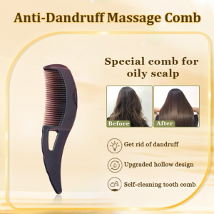 1Pcs Anti-Dandruff Massage Comb for Oily Hair Anti-Static Anti Tangling Hair Brush Hollow Parting Massage Comb