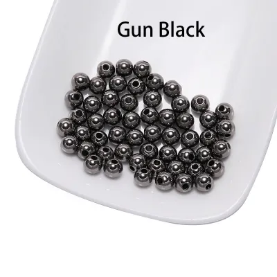 St.Kunkka 30-400pcs 3/4/5/6/8/10/12mm Gold Silver With Hole CCB Bead Round Large Hole Loose Spacer Beads For Jewelry Making Supplies Accessories DIY