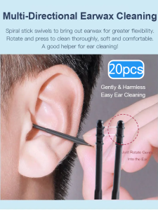 Sticky Ear Pickers Cleaning Stick Spiral Sticky Ear Pickers Cleaning Tools Spiral Ear Pickers