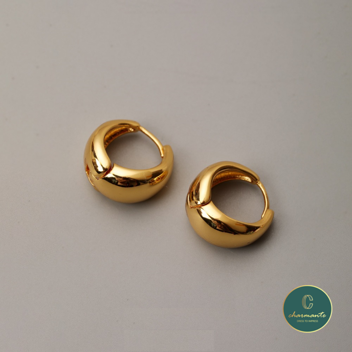 Gold plated deals huggie earrings