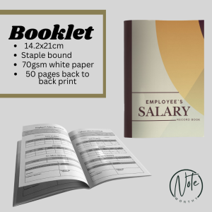 Employee Salary Record Book – Payroll Management Ledger for Payments & Deductions