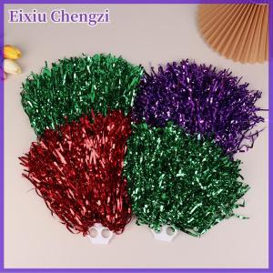Eixiu 2 cái đôi lỗ ngón tay Vòng xử lý phong cách cổ vũ POM poms cổ vũ bóng cho tay nhảy phụ nữ cô gái trẻ em pompoms phụ kiện
