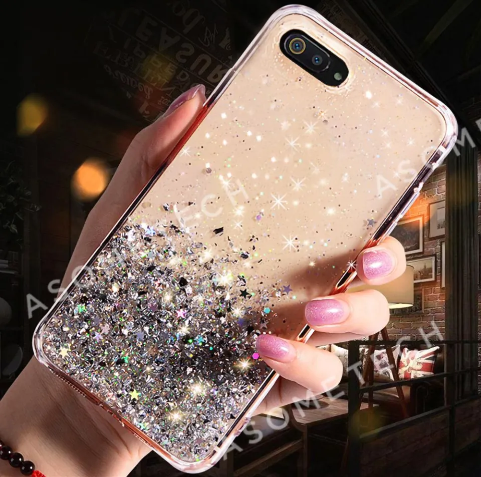 Bling ดาวแวววาวแป้งเคสโทรศัพท์สำหรับ OPPO Realme C2 Shining