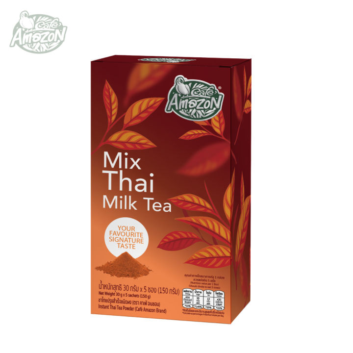 Café Amazon ชาไทย ปรุงสำเร็จชนิดผง ตรา คาเฟ่ อเมซอน 30g.x 5ซอง | Lazada ...