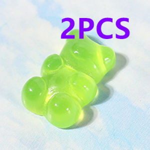 2pcs Jelly gấu (10 màu sắc) giày quyến rũ Deco tùy chỉnh Croc Giày DIY Charms giày trang trí