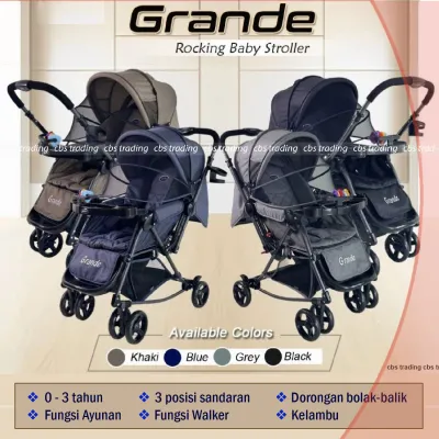 Pliko Stroller New GRANDE 268 With 4 in 1 Features - Kereta Dorong Bayi