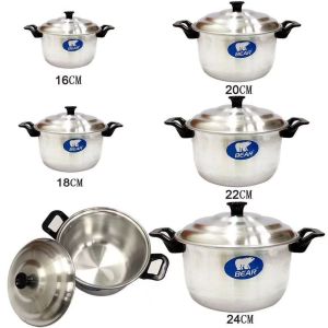 BEAR CASSEROLE ALUMINUM POT