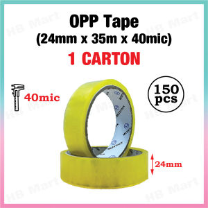 1 Carton 24mm 18mm High Quality Opp Tape Brown Tape Fragile Tape 35m School Packaging Use [OPP02]