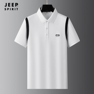 JEEP SPIRIT Áo Thun Tay Ngắn Bằng Lụa Băng Áo Polo Chất Lượng Cao Nhanh Khô Thể Thao Dáng Rộng Mỏng Mùa Hè Cho Nam