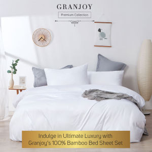 Granjoy Bamboo Bed Sheet - Made From 100% Pure Bamboo - Soft And Cool Bedsheet Set - Each Set Includes Fitted Sheet Pillowcase