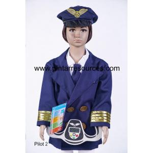 READY STOCK Cosplay Kids Pilot Occupation Career Pakaian Hari Kerjaya Costume Juruterbang Uniform