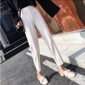 Suit Pants For Women Fashion High Waist Suit Pants Plus Size Loose Casual Trousers