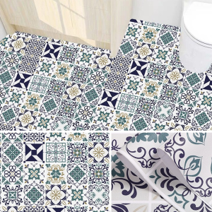 Sàn hình nền tự dính chống đổ nhà vệ sinh phòng gạch mặt đất thảm nhựa PVC không chống mặc trượt dày không thấm nước Miếng Dán Sàn