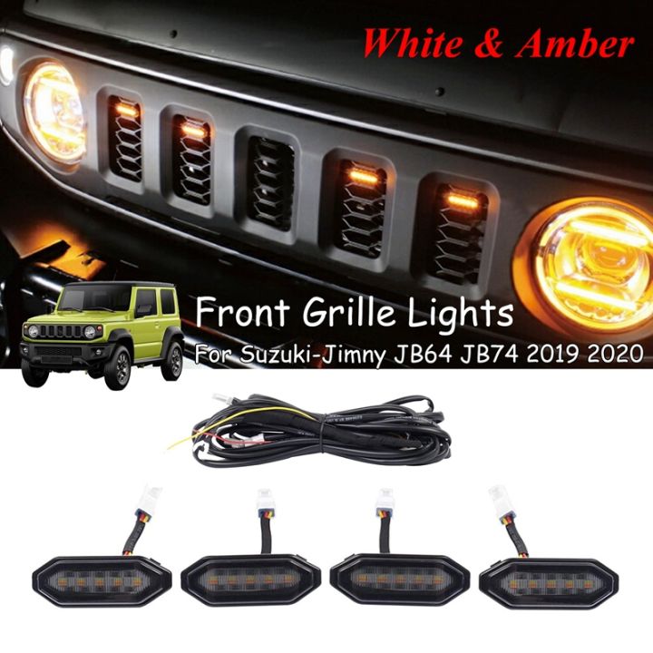 Archaic LED ambrato Luci di Segnalazione per Suzuki Jimny JB64 JB74 Sierra 2018-2023, indicatore di direzione con luce di marcia bianca