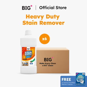 BIG+ Heavy Duty Stain Remover (6x1000ml) Toilet Bowl Cleaner Rust Cement Mold Limescale Water Stain Remover Outdoor Floor