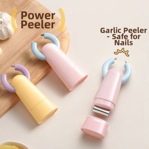 MAKERVY Peeling Function Garlic Peeler Scraping Function Clip Structure Ginger Scraper 2in1 Garlic Peeling Tool Garlic Preparation