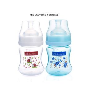 AUTUMNZ PP WIDE NECK BOTTLE 4oz/120ml ASSORTED TWIN PACK