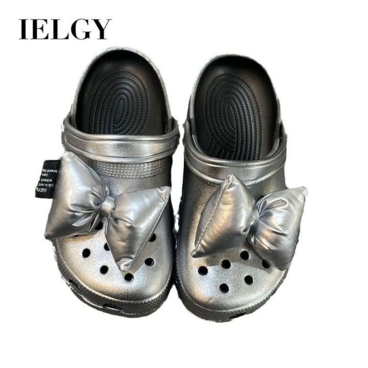 IELGY%20Hole%20Shoes%20Bow%20Slippers%20Women's%20Summer%20New%20Platform%20Sole%20-%20Image%205