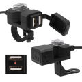 ที่ชาร์จโทรศัพท์มือถือ ที่ชาร์จ usb ติดมอเตอร์ไซค์ Motorcycle charger รุ่นกันน้ำ สำหรับรถมอเตอร์ไซค์. 