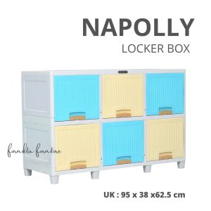 LOCKER BOX NAPOLLY LEMARI PLASTIK TRIPLE FLIP SUSUN 3 / MEJA TV PLASTIK SERBAGUNA [CLBBOX]
