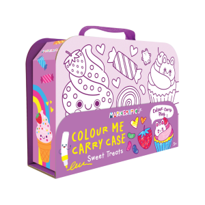 Sweet Treats Easy To Carry Along Case With Colouring Book Stickers & Markers For Kids