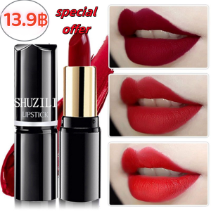 【การจัดส่ง 3 วัน】SHUZILI ลิปสติกลิปแมตติดทนนานสีเคลือบลิปไม่ติดแมส มชื้นสีคล้ำสูงกันน้ำง่ายคงทนถ้วยไม่ติดไม่ซีดจางง่าย
