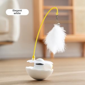 [QPet] 🚀 Cat Tumbler Cat Spinner Cat Teaser Toy Feather Bell Mint Ball Cat Teaser Pet Cat Supplies Intelligence