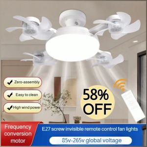 Electric Fan Light Easy to Install Ceiling Light Multifunction Intelligent Brightness Detachable