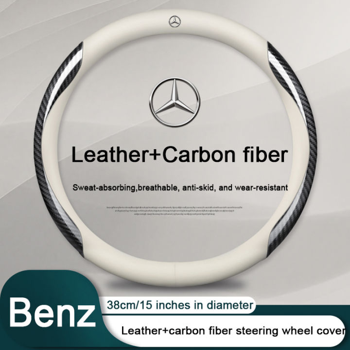 ABS Carbon Fber Steerng Wheel Cover Trm For Benz C-Class E-CLASS - Foto 5