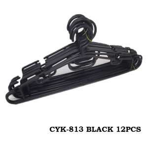 ADULT [LASTIC HANGER black color 12 pcs cloth hanger colorful good quality