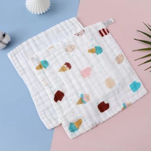 25*50cm/25*25cm baby pure cotton towel for bath feeding square towel handkerchief kids face towel