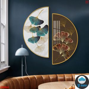 Tranh tráng gương tròn tranh tráng gương decor trang trí phòng tranh treo tường phòng khách tranh phòng ngủ tặng kèm đinh treo