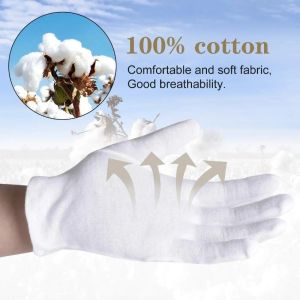 20 Pairs Breathable Anti-Skid Protective Gloves/High Stretch Soft Cotton Wear-Resistant Work Glove Household