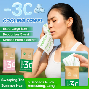 ❄️Cooling Ice Wipes Cool and Refreshing Outdoor Cold Sweat Wipes Refreshing Mint Sweat Absorbing Towel for Students Running冰感清凉毛巾