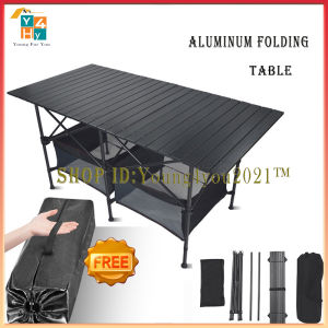Folding Camping Table Outdoor BBQ Backpacking Aluminum Alloy Portable Durable Barbecue Desk Furniture Computer Lightweight